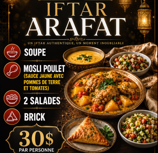 Iftar Arafat — menu spécial Ramadan